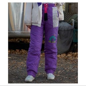 1980s VTG Purple Snow Pants